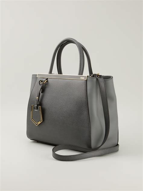 fendi petite 2jours grey|Fendi Petit 2Jours Tote .